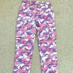 Missguided Pastel Camo button up Joggers